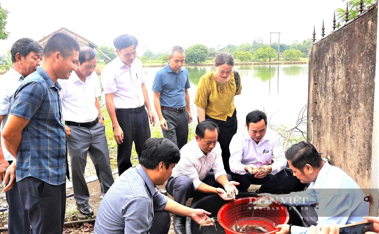 1 Hà Tĩnh lần đầu có cơ sở nuôi tôm càng xanh đạt chuẩn VietGAP, thu gần 170 triệu đồng ha vụ